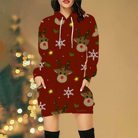 jsaierl Sweatshirt Dress Women Winter Long Sleeve Christmas Dresses Holiday Candy Graphic Hoodies Shirt Dress Casual Mini Dress Christmas Gift for Women
jsaierl Sweatshirt Dress Women Winter Long Sleeve Christmas Dresses Holiday Candy Graphic Hoodies Shirt Dress Casual Mini Dress Christmas Gift for Women
