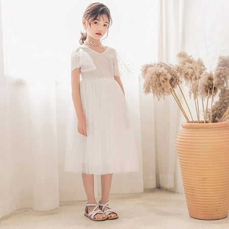 PEASKJP Blue Dress Toddler Girls Summer Prited Short Sleeve Chiffon Swing Flowy Tulle Dress White 4-5 Years
PEASKJP Blue Dress Toddler Girls Summer Prited Short Sleeve Chiffon Swing Flowy Tulle Dress White 4-5 Years