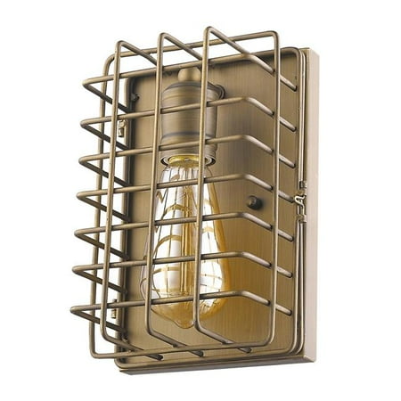 HomeRoots 398732 9 x 6 x 4 in. Lynden 1-Light Raw Brass Sconce with Wire Cage Shade
HomeRoots 398732 9 x 6 x 4 in. Lynden 1-Light Raw Brass Sconce with Wire Cage Shade
