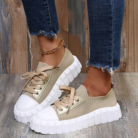 FZM Women shoes Lightweight Comfortable Lace Up Women s Sole Fashion Solid Sneakers Color Soft Platform Shoes Women s Sneakers
FZM Women shoes Lightweight Comfortable Lace Up Women s Sole Fashion Solid Sneakers Color Soft Platform Shoes Women s Sneakers