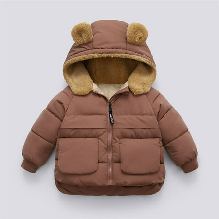 ZMHEGW Jacket For Toddler Baby Boys Girls Winter Warm Solid Bear Ears Fleece Hooded Padded Outwear Coat For Kid
ZMHEGW Jacket For Toddler Baby Boys Girls Winter Warm Solid Bear Ears Fleece Hooded Padded Outwear Coat For Kid