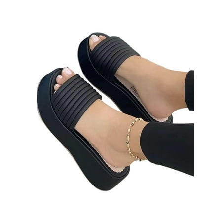 Daeful Ladies Slides Slip On Platform Sandals Summer Sandal Indoor Outdoor Fashion Lightweight Beach Slide Slippers Black 8
Daeful Ladies Slides Slip On Platform Sandals Summer Sandal Indoor Outdoor Fashion Lightweight Beach Slide Slippers Black 8