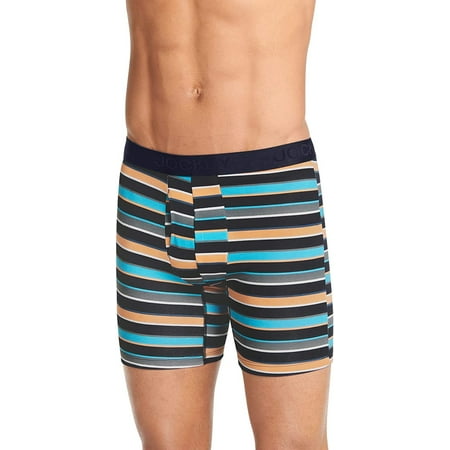 QUIETTCEX Mens Underwear Cotton Stretch Novelty Boxer Brief Tropical Stripe L