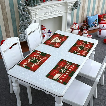 GROFRY Christmas Placemat Easy to Clean Heat Resistant Anti-slip Waterproof Dining Room Kitchen Table Insulation Mat for Household
GROFRY Christmas Placemat Easy to Clean Heat Resistant Anti-slip Waterproof Dining Room Kitchen Table Insulation Mat for Household