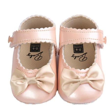 YOHOME Baby Girl Bowknot Leater Shoes Sneaker Anti-slip Soft Sole