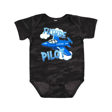 Inktastic Future Pilot blue plane Gift Baby Boy or Baby Girl Bodysuit