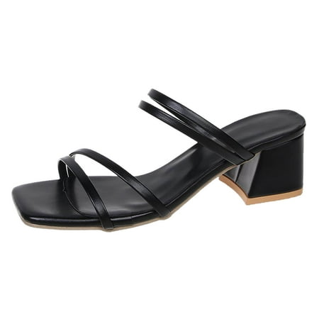 Tangnade Ladies daily all-match casual shoes Women s Fashion Square Toe Thick Heel Roman Shoes Slim Strap Sandals Black 41
Tangnade Ladies daily all-match casual shoes Women s Fashion Square Toe Thick Heel Roman Shoes Slim Strap Sandals Black 41