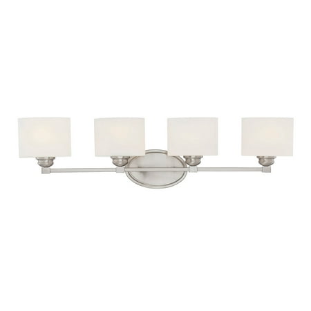 Bathroom Vanity 4 Light With Satin Nickel Finish Incandescent Bulbs 33 inch 400 Watts
Bathroom Vanity 4 Light With Satin Nickel Finish Incandescent Bulbs 33 inch 400 Watts