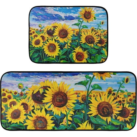 SKYSONIC Sunflower 2 Pieces Kitchen Rug Cushioned Anti-Fatigue Kitchen Rugs Set for Home Office Laundry 19.7 x 27.6 +19.7 x 47.2
SKYSONIC Sunflower 2 Pieces Kitchen Rug Cushioned Anti-Fatigue Kitchen Rugs Set for Home Office Laundry 19.7 x 27.6 +19.7 x 47.2