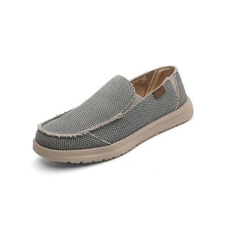 Sanviglor Men Flats Slip On Boat Shoes Comfort Loafers Walking Breathable Non-Slip Canvas Shoe Casual Classic Gray 8.5 
Sanviglor Men Flats Slip On Boat Shoes Comfort Loafers Walking Breathable Non-Slip Canvas Shoe Casual Classic Gray 8.5