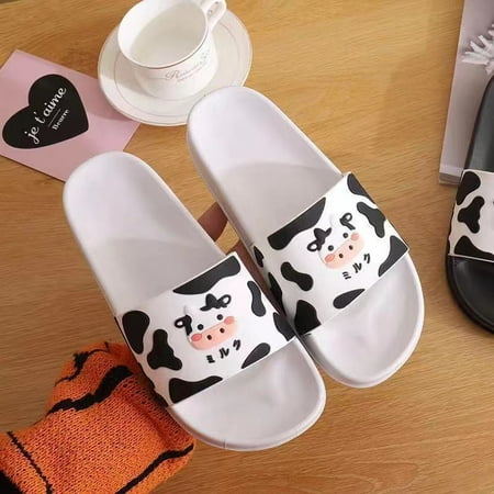 Indoor Slippers Casual Cute Cow Cartoon Flip Flop PVC Athletic Sandal for Beach Bathroom Home Office White 36-37
Indoor Slippers Casual Cute Cow Cartoon Flip Flop PVC Athletic Sandal for Beach Bathroom Home Office White 36-37