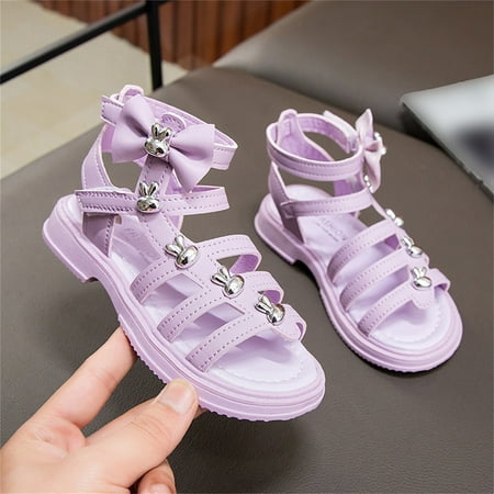 Aayomet Children Shoes High Top Flat Sandals Roman Sandals Big Children Summer Sandals Bow Sliders Purple 12
Aayomet Children Shoes High Top Flat Sandals Roman Sandals Big Children Summer Sandals Bow Sliders Purple 12