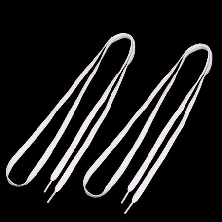 Pair White Flat Shoelaces Shoe Lace String for Sports Shoes Boots Sneakers Skate