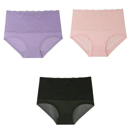 3 Pack Women Lace Panties Underwear High Waist Seamless Breathable Briefs Underwear Full Coverage Briefs Plus Size
3 Pack Women Lace Panties Underwear High Waist Seamless Breathable Briefs Underwear Full Coverage Briefs Plus Size