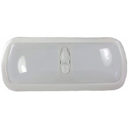 Arcon 20726 LED Double Euro-Style Light With Switch - White Lens - Bright White