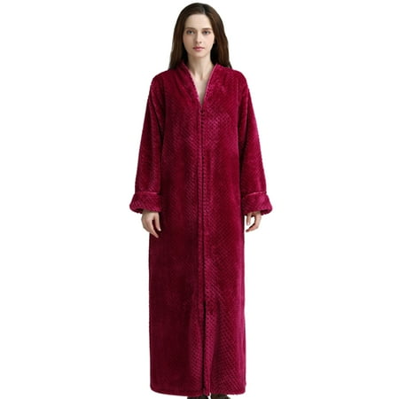 Poseca Women Soft Warm Fleece Plush Long Robe Bathrobe Sleepwear Pajamas Housecoat Nightgown Autumn Winter
Poseca Women Soft Warm Fleece Plush Long Robe Bathrobe Sleepwear Pajamas Housecoat Nightgown Autumn Winter