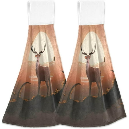 Hyjoy Hanging Kitchen Towel 12 x 17 Inch Antlers Towel Set 2 Pieces of Dry Towels for Kitchen Bathroom Laundry Room Table
Hyjoy Hanging Kitchen Towel 12 x 17 Inch Antlers Towel Set 2 Pieces of Dry Towels for Kitchen Bathroom Laundry Room Table