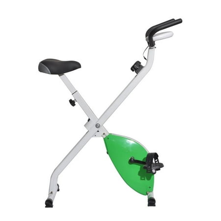 Soozier Indoor Folding Upright Magnetic Exercise Bike w/ LCD Monitor - Green