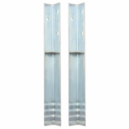 ACOUTO L-shaped Ground Anchors 2 pcs Galvanised Steel 2 x2 x19.7