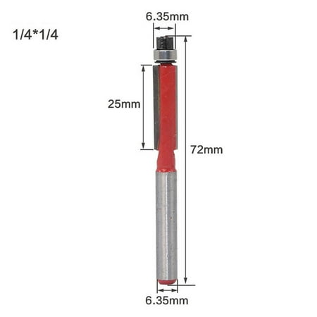 ZAROYEAX 4Pcs 1/4 Shank Straight Flush Trim Router Bit Set Woodworking Cutting Tool
ZAROYEAX 4Pcs 1/4 Shank Straight Flush Trim Router Bit Set Woodworking Cutting Tool