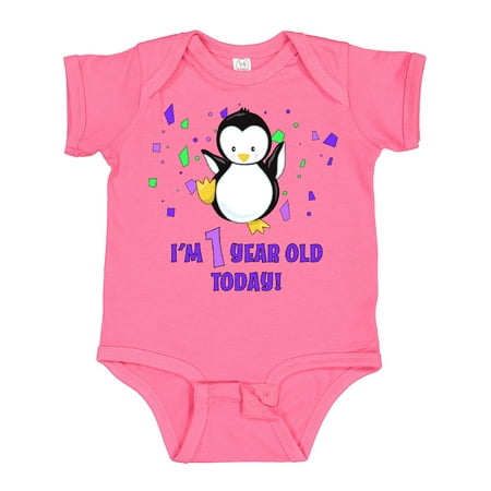Inktastic I m 1 Year Old Today!-First Birthday Baby Penguin Gift Baby Boy or Baby Girl Bodysuit
Inktastic I m 1 Year Old Today!-First Birthday Baby Penguin Gift Baby Boy or Baby Girl Bodysuit