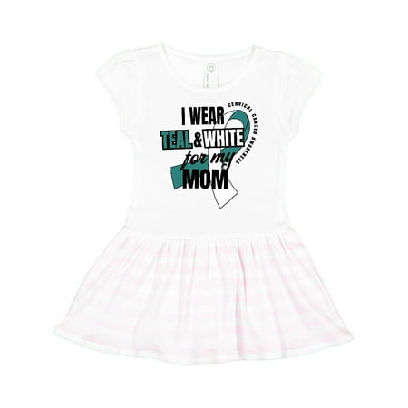 Inktastic I Wear Teal and White For My Mom Cervical Cancer Awareness Gift Toddler Girl Dress 
Inktastic I Wear Teal and White For My Mom Cervical Cancer Awareness Gift Toddler Girl Dress