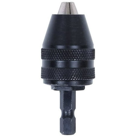 Drill Chucks 1/4-Inch Hex Shank Keyless Drill Chuck Quick Black
