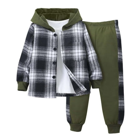 Hpgjzj Toddler Baby Boy Clothes Long Sleeve Tops Plaid Hoodie Sweatshirt and Sweatpants Girls Fall Winter Outfits Set 1-9 Years
Hpgjzj Toddler Baby Boy Clothes Long Sleeve Tops Plaid Hoodie Sweatshirt and Sweatpants Girls Fall Winter Outfits Set 1-9 Years