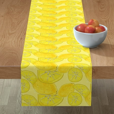 Cotton Sateen Table Runner 108 - Lemonade Citrus Summer Yellow Fruit Lemons Print Custom Table Linens by Spoonflower
Cotton Sateen Table Runner 108 - Lemonade Citrus Summer Yellow Fruit Lemons Print Custom Table Linens by Spoonflower