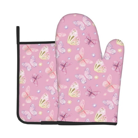 Vsdgher Butterfly 1 Oven Mitts and Pot Holders 2 pcs Set High Heat Resistant Kitchen Oven Glove for Baking and Cooking
Vsdgher Butterfly 1 Oven Mitts and Pot Holders 2 pcs Set High Heat Resistant Kitchen Oven Glove for Baking and Cooking