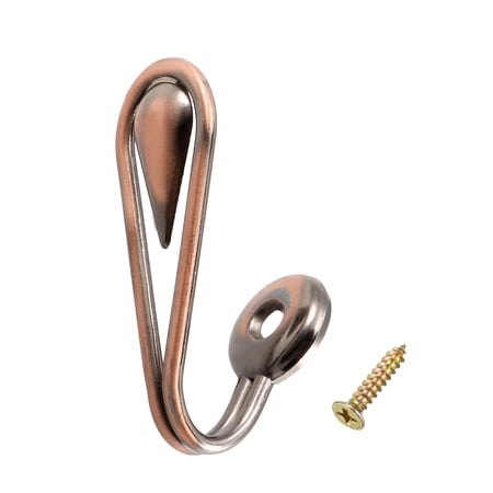 Decorative Curtain Drapery Holdback Wall Mounted Hook for Window Red Bronze 65mm X 27mm X 45mm 2pcs