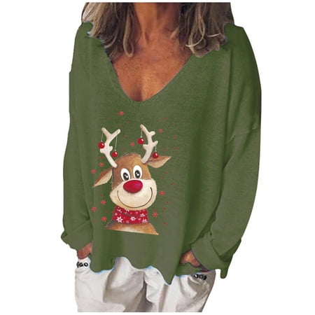 Graphic T-Shirt for Women Funny Print Sweatshirt V-Neck Long Sleeve Casual Plus Size Loose Fit Fall Tops Cute Graphic Tee Shirt Pullover Blouse for Teen Girls
Graphic T-Shirt for Women Funny Print Sweatshirt V-Neck Long Sleeve Casual Plus Size Loose Fit Fall Tops Cute Graphic Tee Shirt Pullover Blouse for Teen Girls