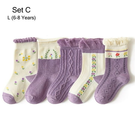 5 Pairs 0-12 Years Cartoon Soft Cotton Baby Girl Socks Toddler Kids Socks Children Socks School Socks SET C - L(6-8 YEARS)
5 Pairs 0-12 Years Cartoon Soft Cotton Baby Girl Socks Toddler Kids Socks Children Socks School Socks SET C - L(6-8 YEARS)