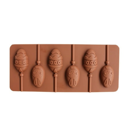 Rabbit Eg g Silicone Lollipop Easter Chocolate Cake Mould
