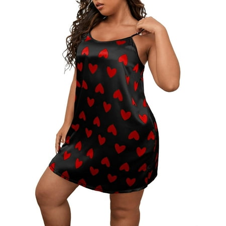 Elegant Heart Spaghetti Strap Slip Dress Black Sleeveless Plus Size Nightgowns & Sleepshirts L
Elegant Heart Spaghetti Strap Slip Dress Black Sleeveless Plus Size Nightgowns & Sleepshirts L
