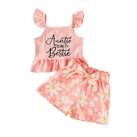 YWDJ 18 Months-6 Years Girls Outfit Set Summer Toddler Girl Flying Sleeve Top Bow Daisy Shorts Two-piece Set Pink 3-4 Years
YWDJ 18 Months-6 Years Girls Outfit Set Summer Toddler Girl Flying Sleeve Top Bow Daisy Shorts Two-piece Set Pink 3-4 Years