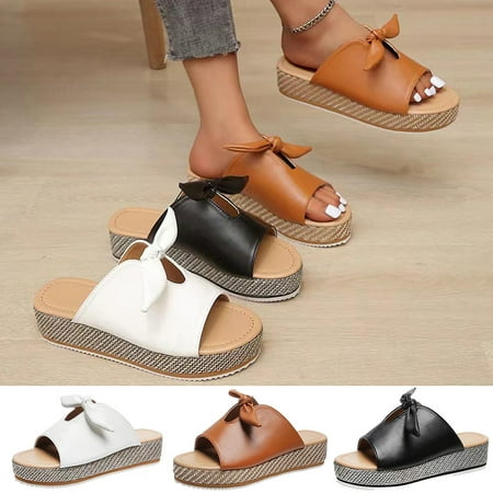Zanvin Womens Sandals Clearance Summer Ladies Slippers Sandals Casual Women Shoes Bow Fish Mouth Slippers Black 38
Zanvin Womens Sandals Clearance Summer Ladies Slippers Sandals Casual Women Shoes Bow Fish Mouth Slippers Black 38