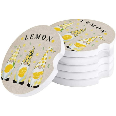 ZHANZZK Summer Cute Gnome and Yellow Lemon Retro Style Set of 2 Car Coaster for Drinks Absorbent Ceramic Stone Coasters Cup Mat with Cork Base for Home Kitchen Room Coffee Table Bar Decor
ZHANZZK Summer Cute Gnome and Yellow Lemon Retro Style Set of 2 Car Coaster for Drinks Absorbent Ceramic Stone Coasters Cup Mat with Cork Base for Home Kitchen Room Coffee Table Bar Decor