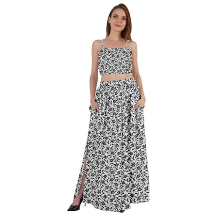 Bimba 2 Pcs Sexy Beach Party Wear Dress For Womens Printed Smocked Crop Top & Long Skirt CoordSet
Bimba 2 Pcs Sexy Beach Party Wear Dress For Womens Printed Smocked Crop Top & Long Skirt CoordSet
