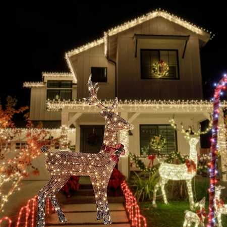 Christmas Deer Christmas Decor Light Stakes scarf Christmas lawn outdoor decoration-27*13cm
Christmas Deer Christmas Decor Light Stakes scarf Christmas lawn outdoor decoration-27*13cm