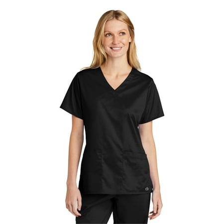 WonderWink Women s WorkFlex V-Neck Top WW4560 In Black