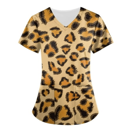 Yubatuo Women Plus Size Scrubs Top with Pockets V-Neck Short Sleeve Flower Print Work Blouse for Women Leopard Print XL
Yubatuo Women Plus Size Scrubs Top with Pockets V-Neck Short Sleeve Flower Print Work Blouse for Women Leopard Print XL