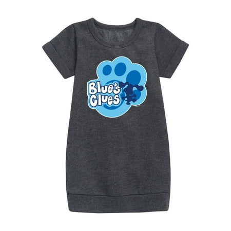 Blue Clues & You! - Blue Clues Paw Logo - Toddler And Youth Girls Fleece Dress