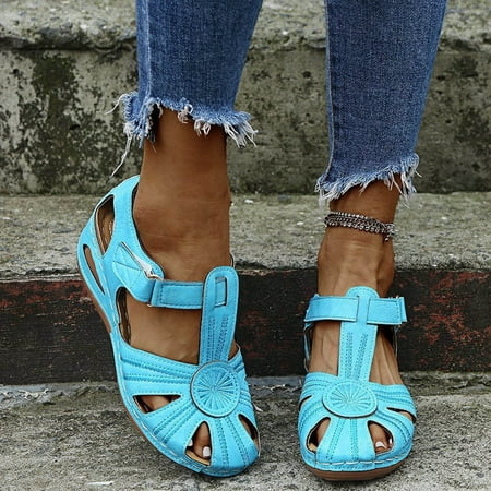 DAETIROS Girls Sandals- Home Holiday Plus Size Leisure Hollow Comfortable Womens Sandals Light Blue Size 4.5
DAETIROS Girls Sandals- Home Holiday Plus Size Leisure Hollow Comfortable Womens Sandals Light Blue Size 4.5