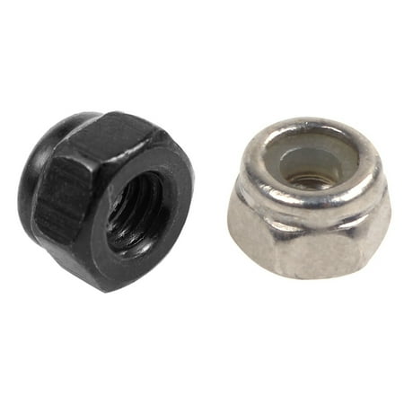 100Pcs Zinc Plated Nylon Insert Hex Lock Nuts Black M2.5 & M2 
100Pcs Zinc Plated Nylon Insert Hex Lock Nuts Black M2.5 & M2