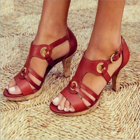 Tejiojio Womens Sandals Clearance Womens Retro Open Toe Metal Buckle Thick High Heel Buckle Roman
Tejiojio Womens Sandals Clearance Womens Retro Open Toe Metal Buckle Thick High Heel Buckle Roman