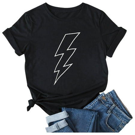 Women s Casual Loose Round O-Neck Printed Short Sleeve T-Shirt Tops Oversized T Shirts for Women Black M
Women s Casual Loose Round O-Neck Printed Short Sleeve T-Shirt Tops Oversized T Shirts for Women Black M