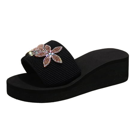 ZTTD Fashion Summer Women Slippers Thick Soles Wedge Heels Open Toe Slip On Light And Comfortable Rhinestone Flowers Casual Style Women s Slipper A
ZTTD Fashion Summer Women Slippers Thick Soles Wedge Heels Open Toe Slip On Light And Comfortable Rhinestone Flowers Casual Style Women s Slipper A