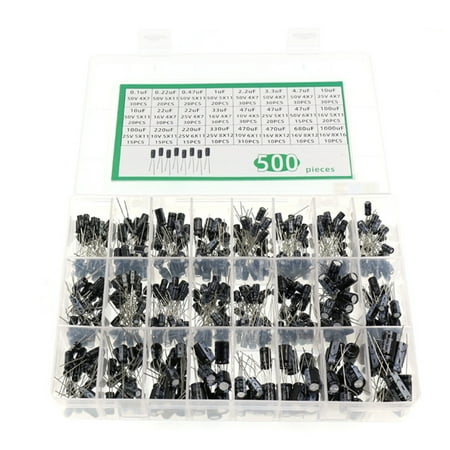 ELENXS 500PCS/Box Aluminum Electrolytic Capacitor Circuit Assorted with Storage Case Portable Universal Electrical for Household
ELENXS 500PCS/Box Aluminum Electrolytic Capacitor Circuit Assorted with Storage Case Portable Universal Electrical for Household