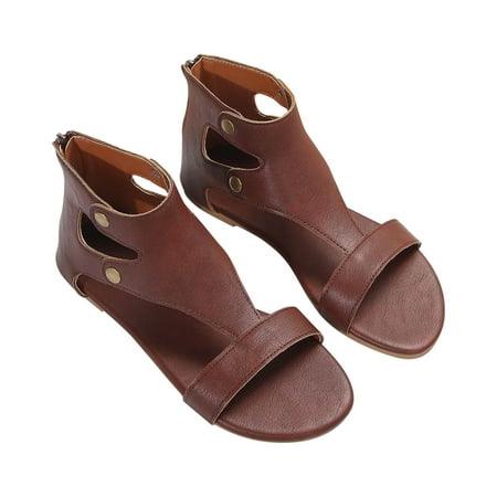Leather Sandals for Women Open Toe Flatform Sandals Comfortable Casual Holiday Beach Fish Mouth Flat Sandals Fashion Lightweight One Strap Summer Shoes with Back Zipper
Leather Sandals for Women Open Toe Flatform Sandals Comfortable Casual Holiday Beach Fish Mouth Flat Sandals Fashion Lightweight One Strap Summer Shoes with Back Zipper